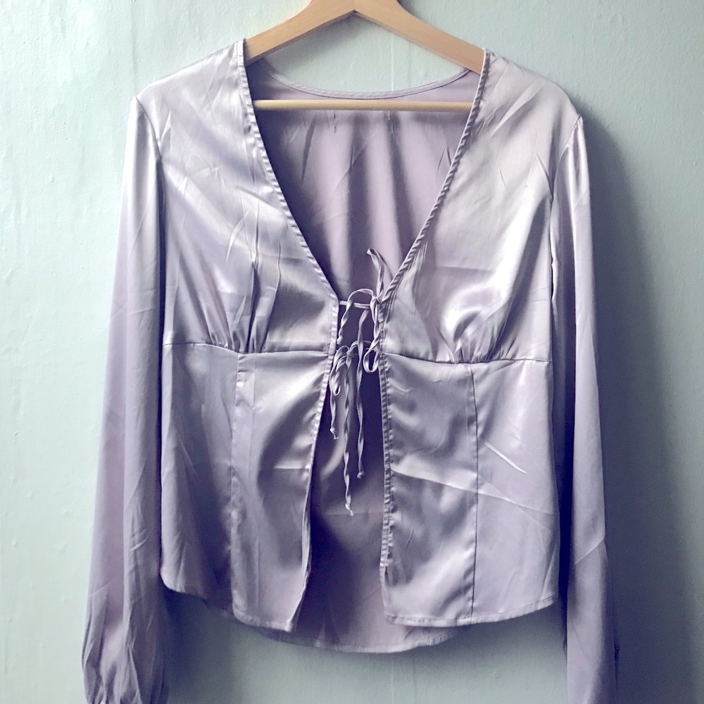 Baby Purple Blouse with Front Openning
